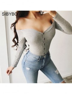 Bodysuits Sexy Off Shoulder Skinny Bodysuit Women Jumpsuit Rompers Summer Knitted Strappless Bodycon Playsuits Female Body Ov...