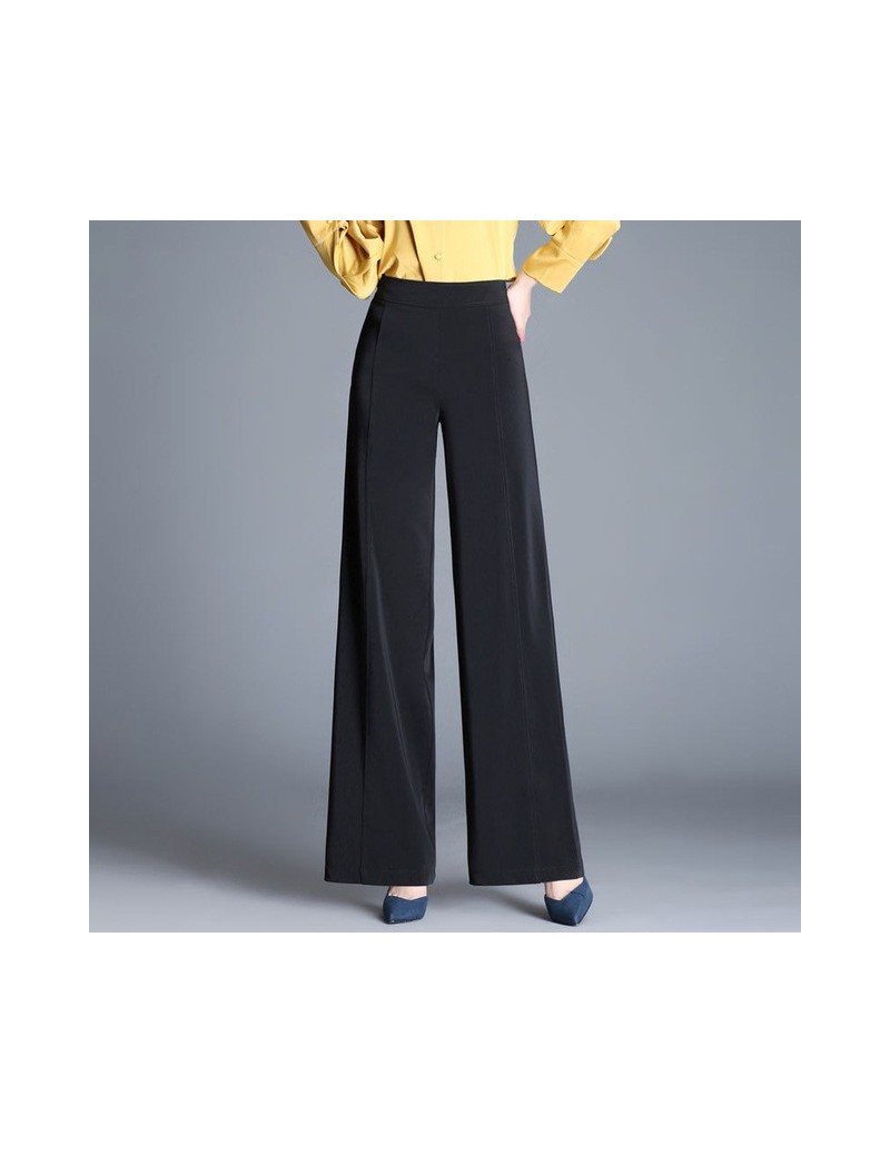 2018 New Women Straight Fashion Wide Leg Pants High waist Female Loose Office Lady Thin Trousers For Spring Summer Solid Col...