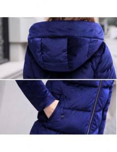 Parkas 2019 New Winter Women Jacket Hooded Coat Thick Gold velvet Cotton Jacket Coat High quality Plus size Warm Down Parkas ...