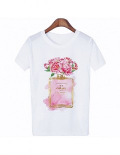 T-Shirts Camisetas Verano Mujer 2019 Harajuku Fashion Thin Section Perfume Flower Woman T Shirt Leisure Aesthetic Streetwear ...