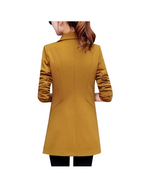 Blazers New Autumn Fashion Women Blazer Jacket Slim Fit WorkWear Suit Coat Ladies Casual OL Office Long Blazers Plus Size Out...