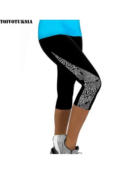 Leggings Women Leggings Capris Printed Black Milk Clzas deportivas mujer Capri Summer 7 Leggins - C22 - 4N3501677762-13 $12.25