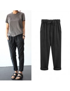 Shorts Women Casual Trousers High Waist Summer 2019 NEW Loose Cotton and Linen Trousers Vintage Fashion Straight Trousers PLU...