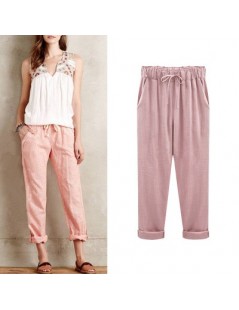 Shorts Women Casual Trousers High Waist Summer 2019 NEW Loose Cotton and Linen Trousers Vintage Fashion Straight Trousers PLU...