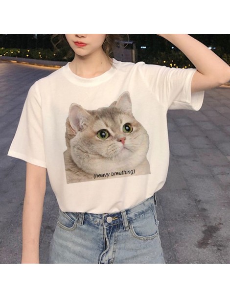 T-Shirts Kawaii Cat Graphic T Shirt Women Harajuku Ullzang Cute T-shirt Funny Cartoon Aesthetic 90s Tshirt Fashion Summer Top...