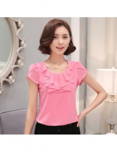 Blouses & Shirts summer 2019 new fashion women tops Short sleeved chiffon women clothing Korean elegant blouse loose female s...