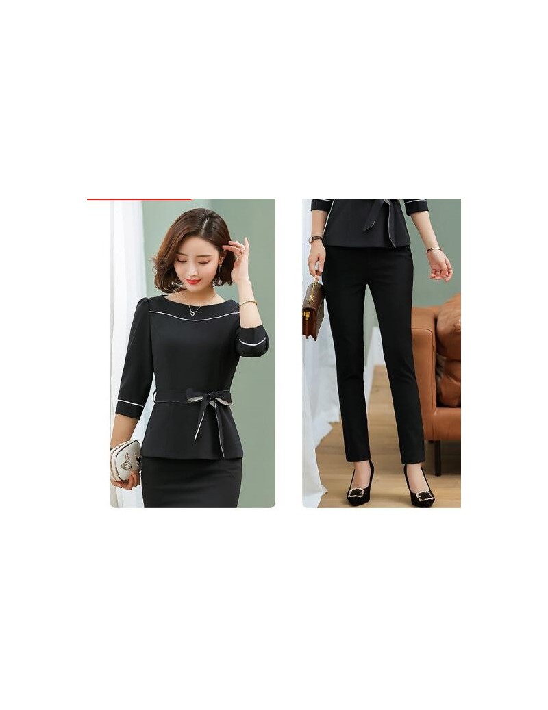 Skirt Suits Office clothes 2019 Spring summer women skirt suits egelant ladies formal wear two piece skirt set uniform black ...