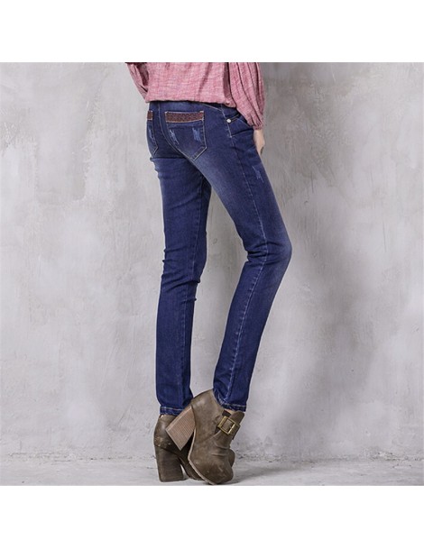 Jeans High Quality Spring Autumn Embroidered Jeans For Women Splice Jeans Slim Female Pencil Fashion Ripped Denim Pants jean ...