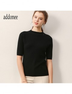 Pullovers Spring Summer Autumn New Style Cashmere Fiber Women Lady Short Sweater Wild Solid Fashion Sexy Flex Big Size Turtle...