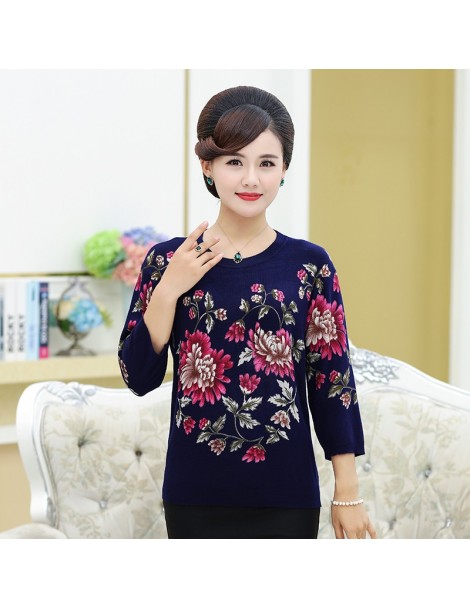 Pullovers High Elastic Winter Warm Soft Knitwear Spring Fall Women Christmas Sweater Pullover Mother Knitted Top Long Sleeve ...