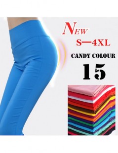 Pants & Capris 15 candy colour women pants plus size 5XL 6XL high waist stretch pencil pants skinny casual cotton leggings fe...