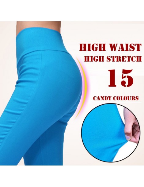 Pants & Capris 15 candy colour women pants plus size 5XL 6XL high waist stretch pencil pants skinny casual cotton leggings fe...
