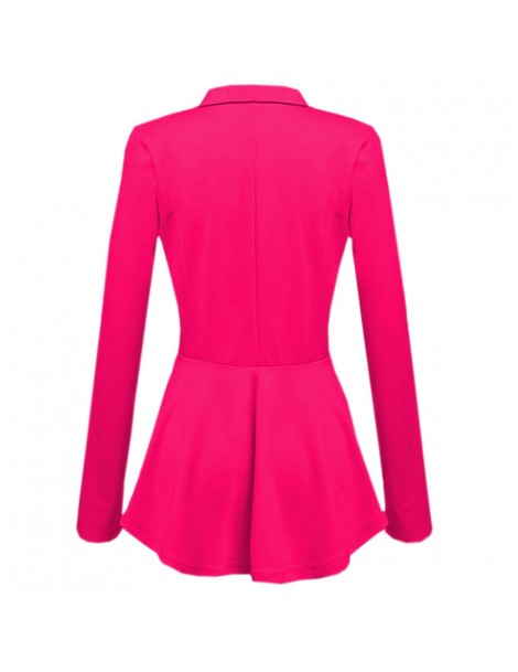Jackets 2019 fashion Women's Long Sleeve Jacket Coat Ruffles Peplum Button Casual Jacket Coat Outwear Slim dress Women's Coat...