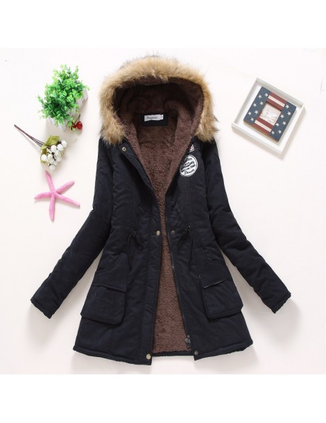 Trench new winter military coats women cotton wadded hooded jacket medium-long casual parka thickness plus size XXXL quilt sn...