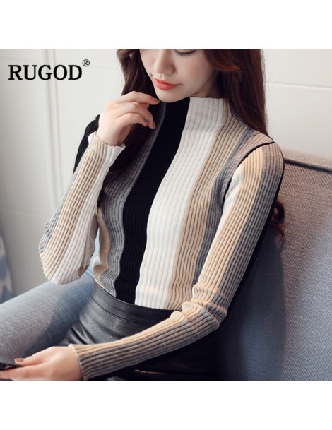 Pullovers 2018 Hot Sell Striped Sweater For Women Knitted Slim Long Sleeve Pullover Color Matching Fashionable jersey mujer i...