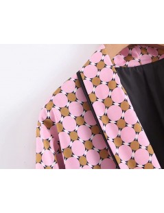 Blazers 2019 Retro Geometric Dot Print Sashes Waist Blazer Casual Woman Feather Tassel cuff Slim Fit Mid long Suit Jacket Coa...