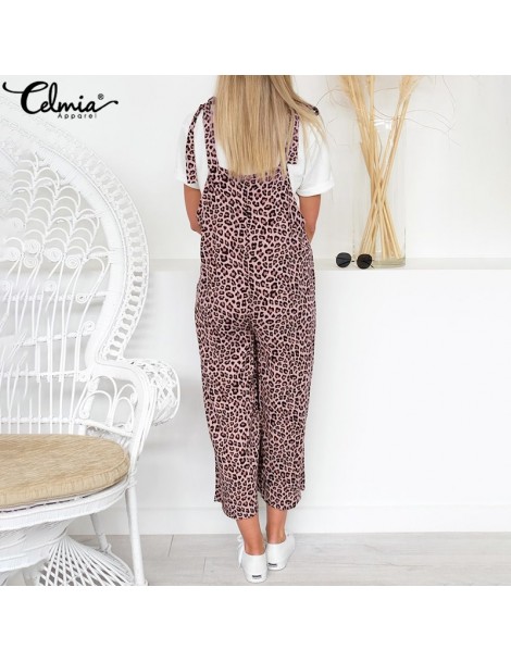 Jumpsuits Oversized Rompers Women Vintage Leopard Printed Jumpsuits 2019 Summer Female Casual Long Overalls Loose Harem Pants...