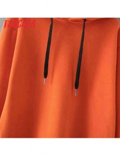 Hoodies & Sweatshirts Autumn Winter Fashion Women Fleece Hoodie Sweatshirts Hooded Warm Long Sleeve Ladies Thick Orange Pullo...
