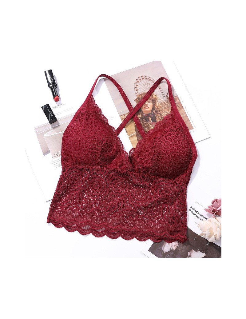 Camis Summer Women Clothes 2019 New Sexy Women Lace Floral Unpadded Bralette Crop Tops Summer Strappy Bustier Bralette Corset...