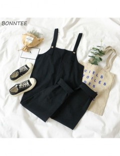 Jumpsuits Jumpsuits Women Trendy Loose Solid Pockets Retro Strap Students Trousers Womens All-match Korean Style Leisure Jump...