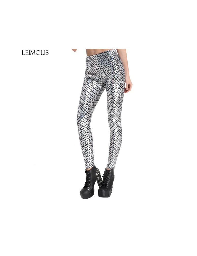 Leggings High Waist punk rock Harajuku workout push up fitness sexy 3d print mermaid Fish Scale women leggings plus size pant...