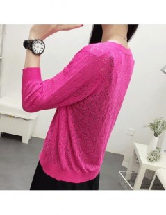 Cardigans 2019 new Sweater Women Cardigan Knitted Sweater Coat Three Quarter Sleeve Crochet Female Casual V-Neck Woman Tops p...