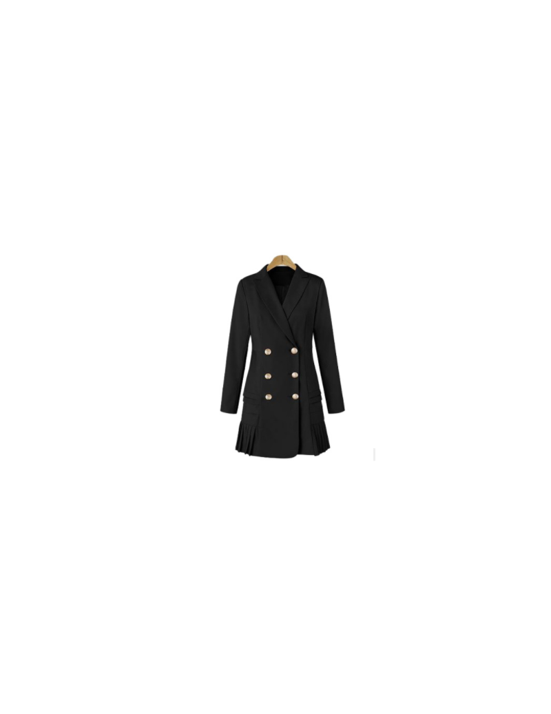 Blazers 2018 Spring and Autumn new Slim gold velvet small suit jacket female leisure blazer - Black - 4D3016199091-1 $43.04