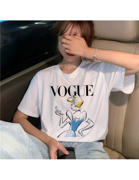 T-Shirts Vogue Princess T Shirt Women Harajuku Ullzang Graphic T-shirt Funny Cartoon 90s Tshirt Aesthetic Korean Style Top Te...