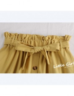 Skirts Spring Summer Skirts Womens 2019 Midi Knee Length Korean Elegant Button High Waist Skirt Female Pleated School Skirt -...