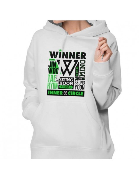 Hoodies & Sweatshirts Winner Kpop Hoodie WINNER Collage Hoodies Cotton Street wear Hoodies Women XXL Sweet Long Sleeve Black ...