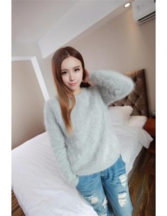 Pullovers Cashmere Sweater Women Sweaters and pullovers Pure Mink Cashmere Knitted Pullover ladies sweater - lavender - 4E339...