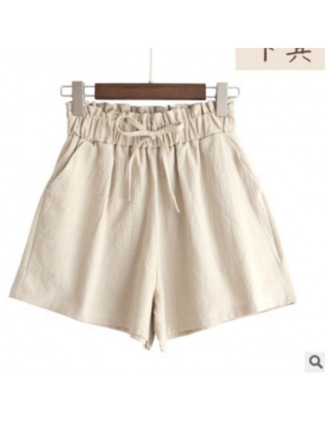 Shorts High waist shorts woman Summer shorts linen cotton shorts W30332 - 5 - 4U4120428500-5 $23.33