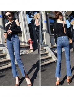 Jeans Women High Waist Trousers Jeans Embroidered Flares Stretch Denim Pants Boyfriend Jeans Female Skinny Mom Jeans Flare Pa...