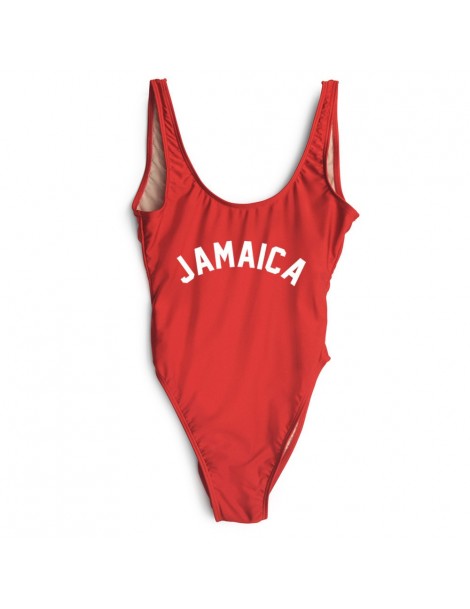Rompers Summer Style Girl Swimsuit JAMAICA One Piece Jumpsuit Rompers Women Sexy Beachwear Swimwear Bathing Suit Bodysuit Mon...