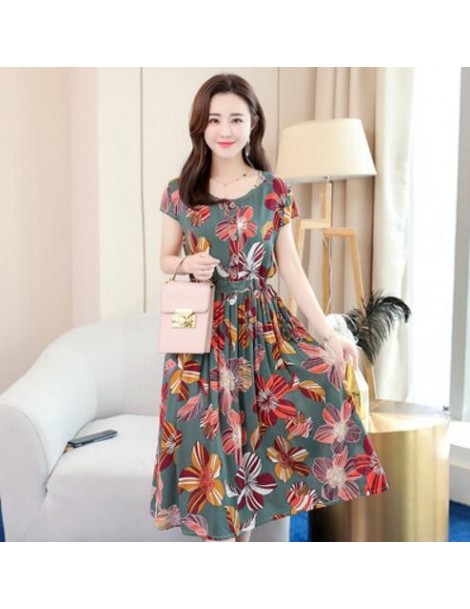 Dresses Plus Size 2019 Summer New Short-sleeved Print Vintage Dress Loose Long Dress XL-6XL Women Dress RE2336 - 16 - 4230044...