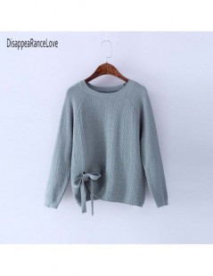 Pullovers 2019 Spring Autumn bowknot sweater women fashion sexy O-neck women sweaters and pullover warm Long sleeve Knitted S...