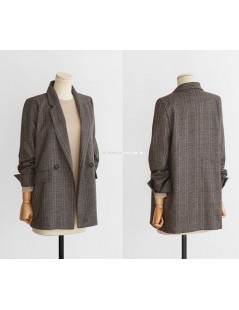 Blazers Plaid Blazer Women Office Lady Suit Jacket & Blazer Slim Fit Long Sleeve Work Brand Casual Blazers Feminino Large Plu...