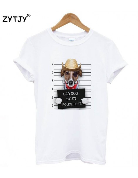 T-Shirts mugshot bad dog Print Women tshirt Cotton Casual Funny t shirt For Lady Top Tee Hipster Tumblr Drop Ship Z-965 - C7 ...