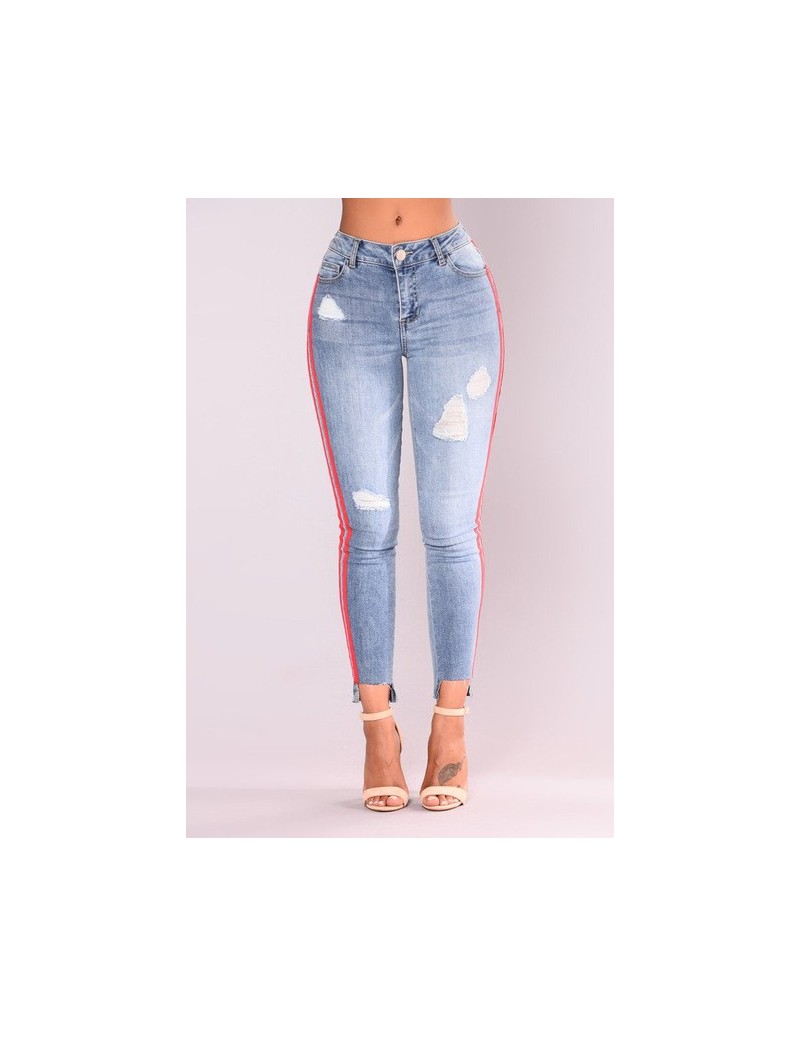Jeans Jeans Fashion Cotton side bar Jeans For Ladies Skinny Plus Size S-XXXL Woman Jeans Streetwear Casual Denim Pants - 3632...