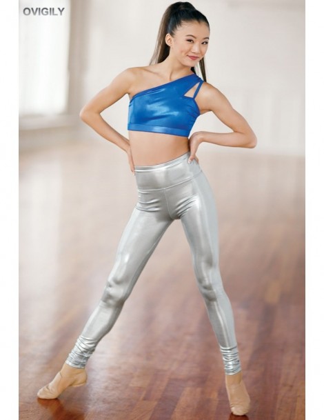 Pants & Capris OVIGILY 13 Colors Women High Waisted Metallic Dance Leggings Full Length Shiny Performance Costumes Spandex Pa...