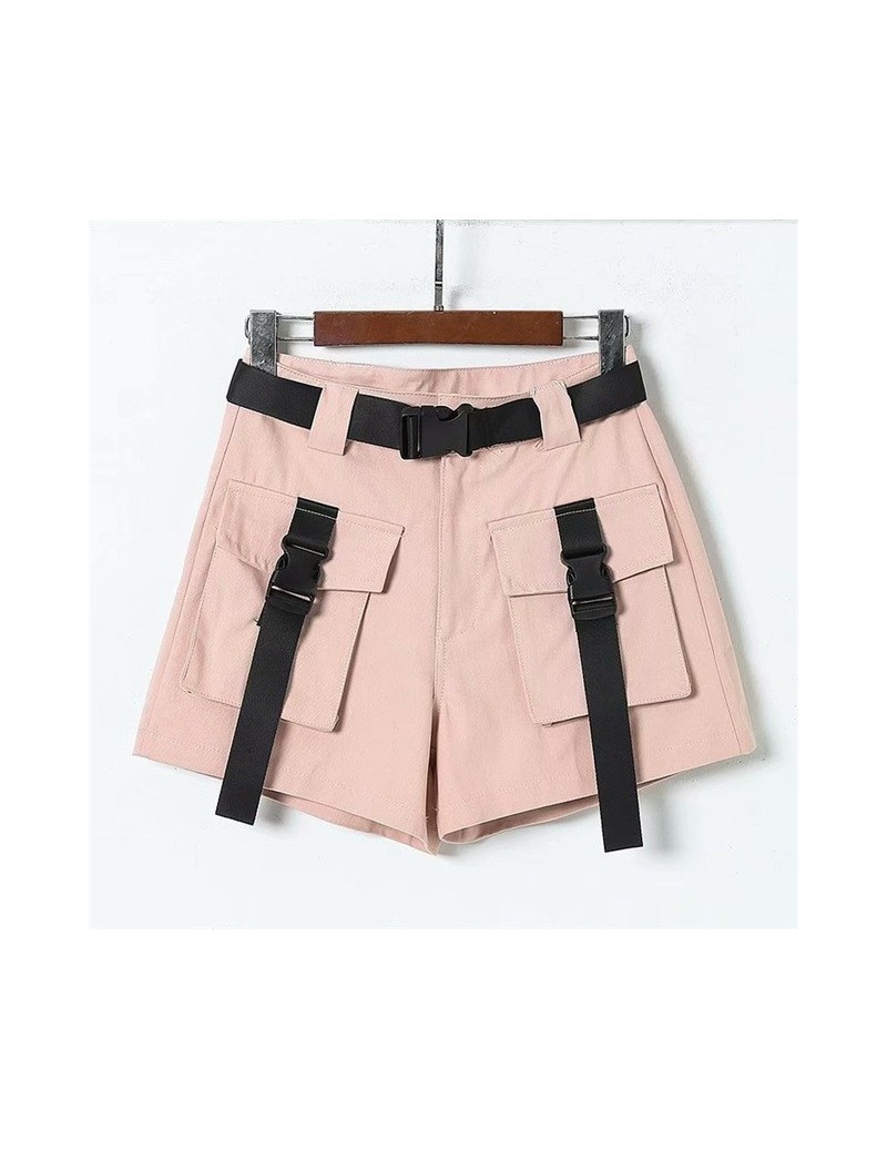 Summer Women Shorts High Waist Sashes Belt Pockets Short Pants Safari Style Plus Size Casual Army Green Femme Faldas Mujer -...