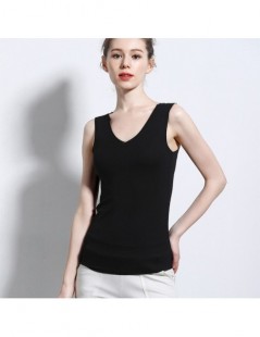 Tank Tops Soft Cotton Tank Top Women's shirt Sexy V neck Crop top Sleeveless Tops Casual Elastic Slim Streetwear Clothing For...