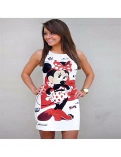 Dresses New Sexy Bag Hip Dress Print Fashion Pattern Camouflage / Mickey / Red Heart Round Neck Pullover Women's Black mini D...