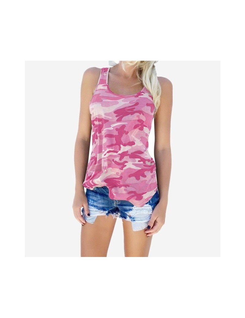 Tank Tops 5XL Plus Size Women T Shirt Summer Sexy Tank Tee Top Casual O-Neck Sleeveless Camouflage T Shirt Large Size Tops 3X...