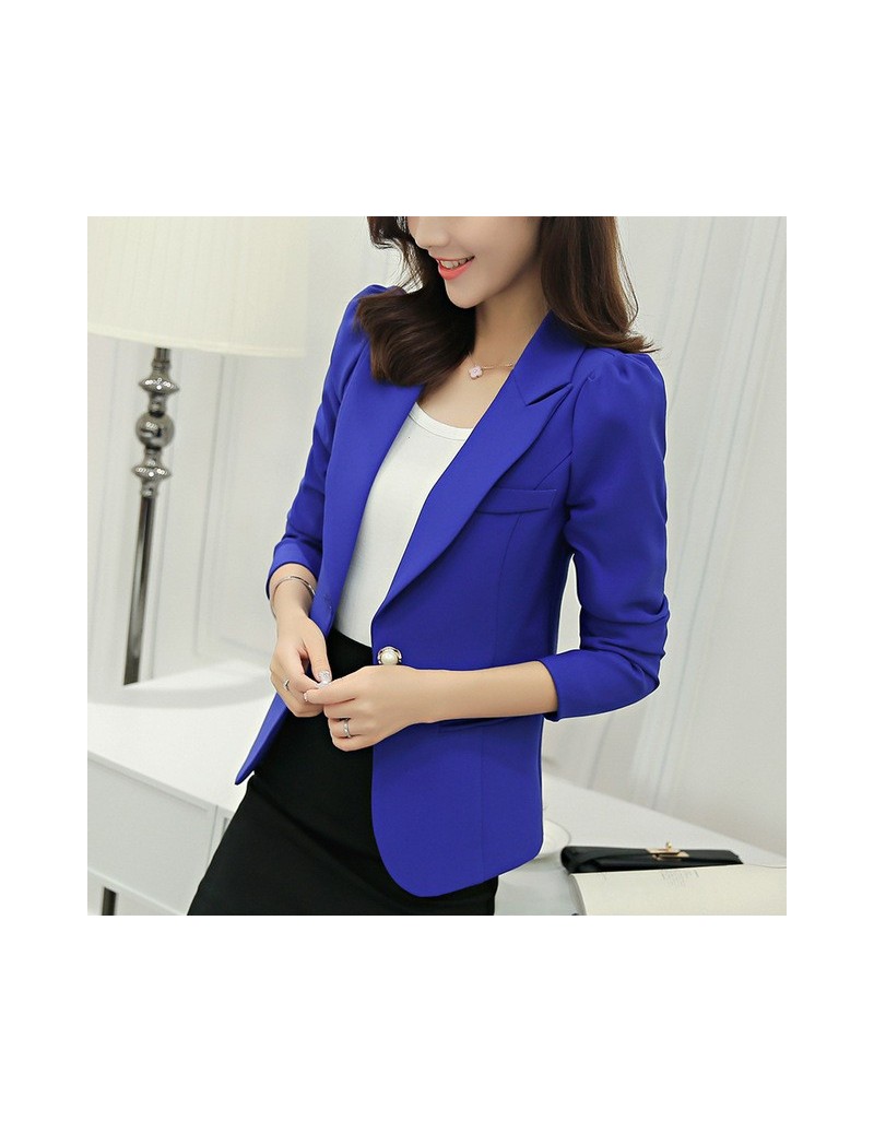 Blazers Autumn New Women Suit Long Sleeves Suits Female Coat Slim Blazers Fashion Office Jacket Pink Blue White Black Blazer ...