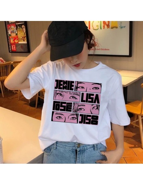 T-Shirts blackpink korean graphic t shirt women female femme t-shirt tshirt top tee shirts hip hop summer 90s kawaii streetwe...