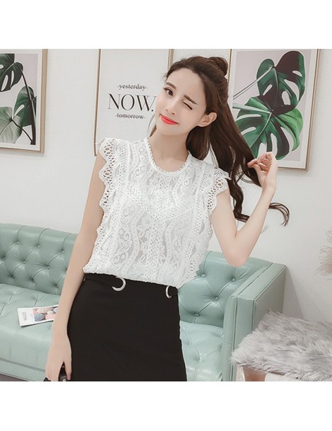 Tank Tops Women Sweet Lace Vest Sleeveless Vest Tank Transparent Blouse Female Sexy Embroidery Hollow Out Short Stylish Shirt...