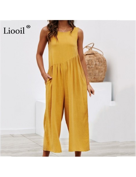 Jumpsuits Casual Loose Jumpsuits For Women 2019 Spring Summer Black White Boho Jumpsuit Backless Party Sexy Rompers Womens Ju...