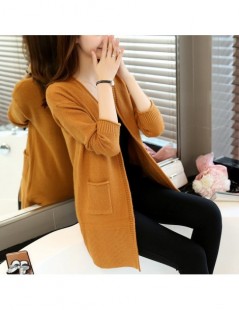 Cardigans Women Sweater Long Cardigan 2019 New Fashion Spring Autumn Long Sleeve Loose Knitted Cardigan Female Sweaters Coat ...