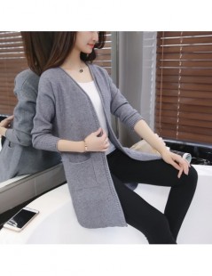 Cardigans Women Sweater Long Cardigan 2019 New Fashion Spring Autumn Long Sleeve Loose Knitted Cardigan Female Sweaters Coat ...